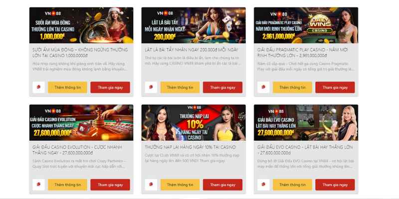 Nhiều chương trình hoàn trả hấp dẫn dành cho anh em tại Live Casino